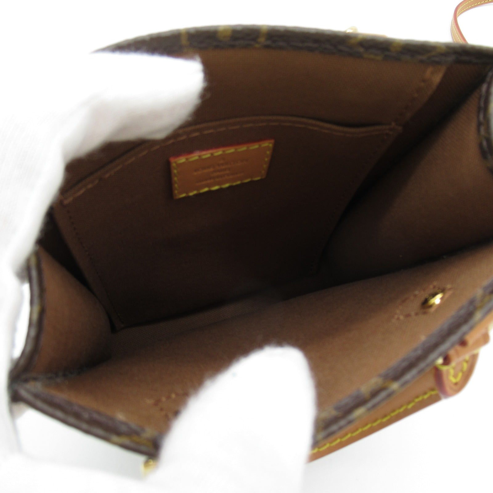 LOUIS VUITTON Monogram Petit Sac Plat手挽肩背兩用袋