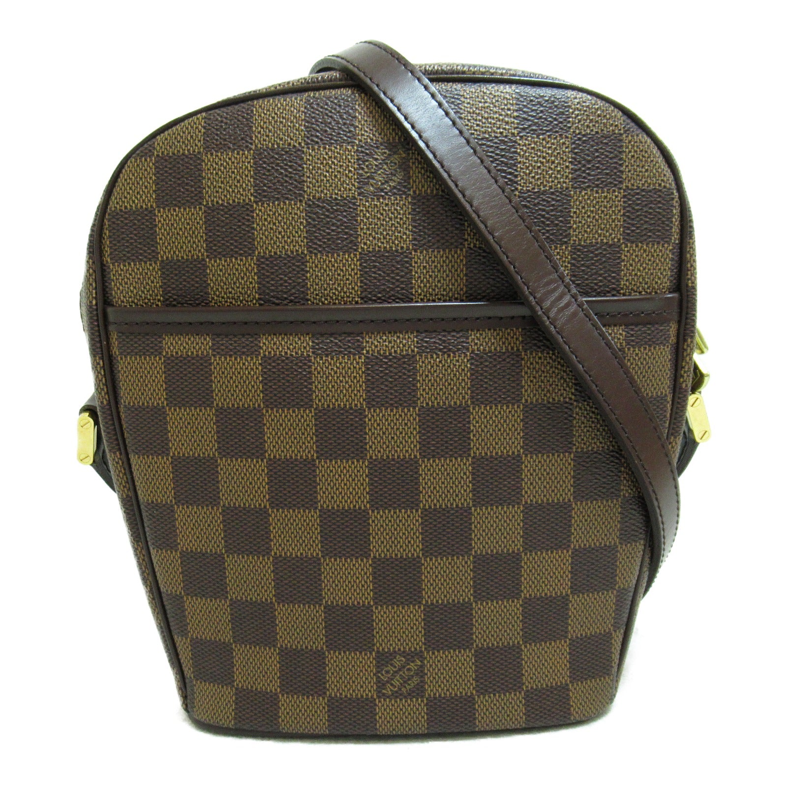 LOUIS VUITTON Damier Ipanema PM金扣肩背袋啡色