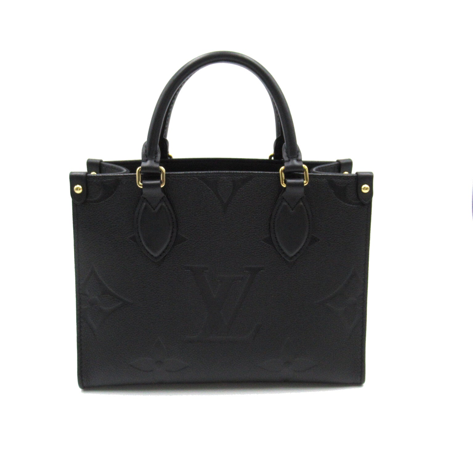 LOUIS VUITTON Monogram Empreinte OnTheGo PM手挽肩背兩用袋Noir/黑色
