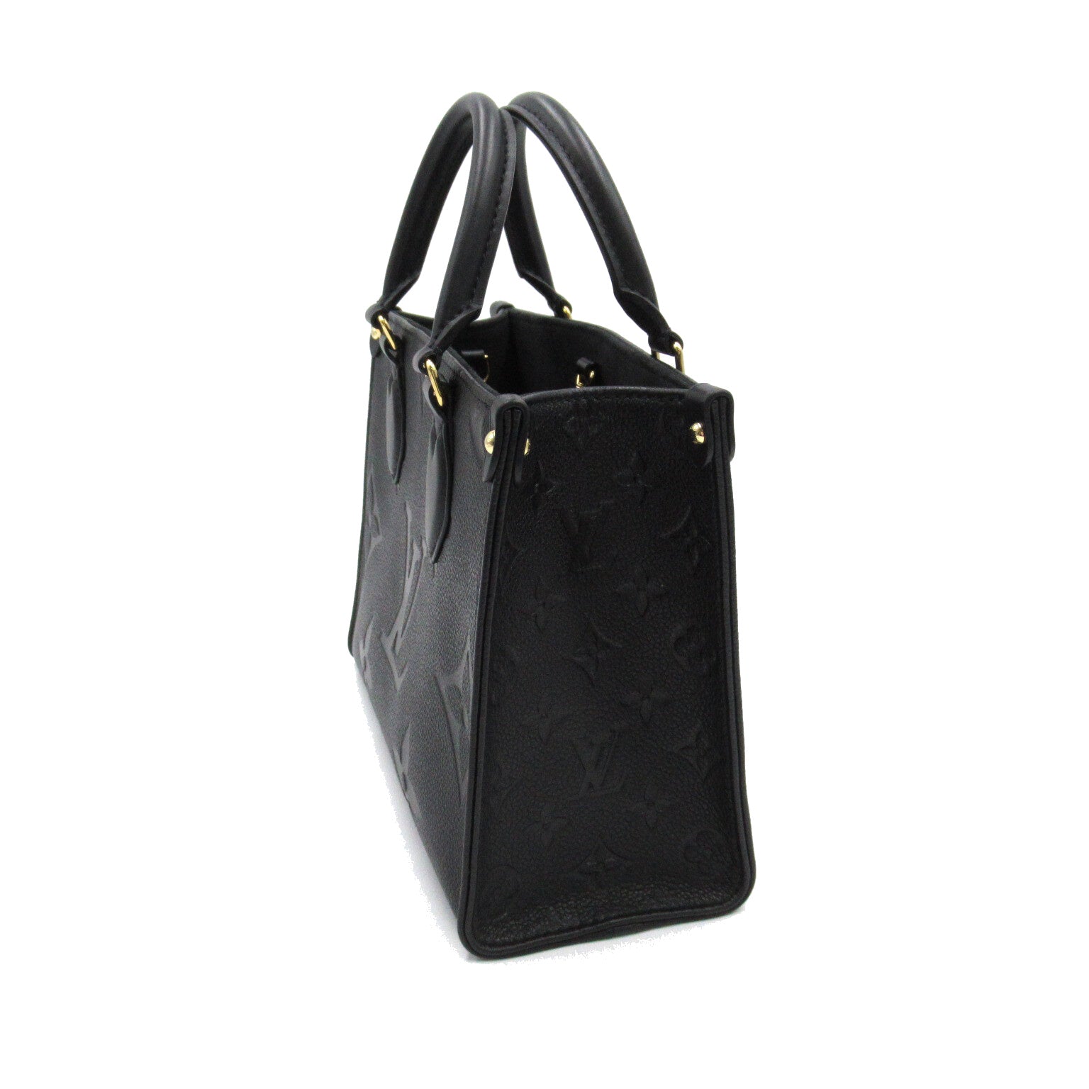 LOUIS VUITTON Monogram Empreinte OnTheGo PM手挽肩背兩用袋Noir/黑色