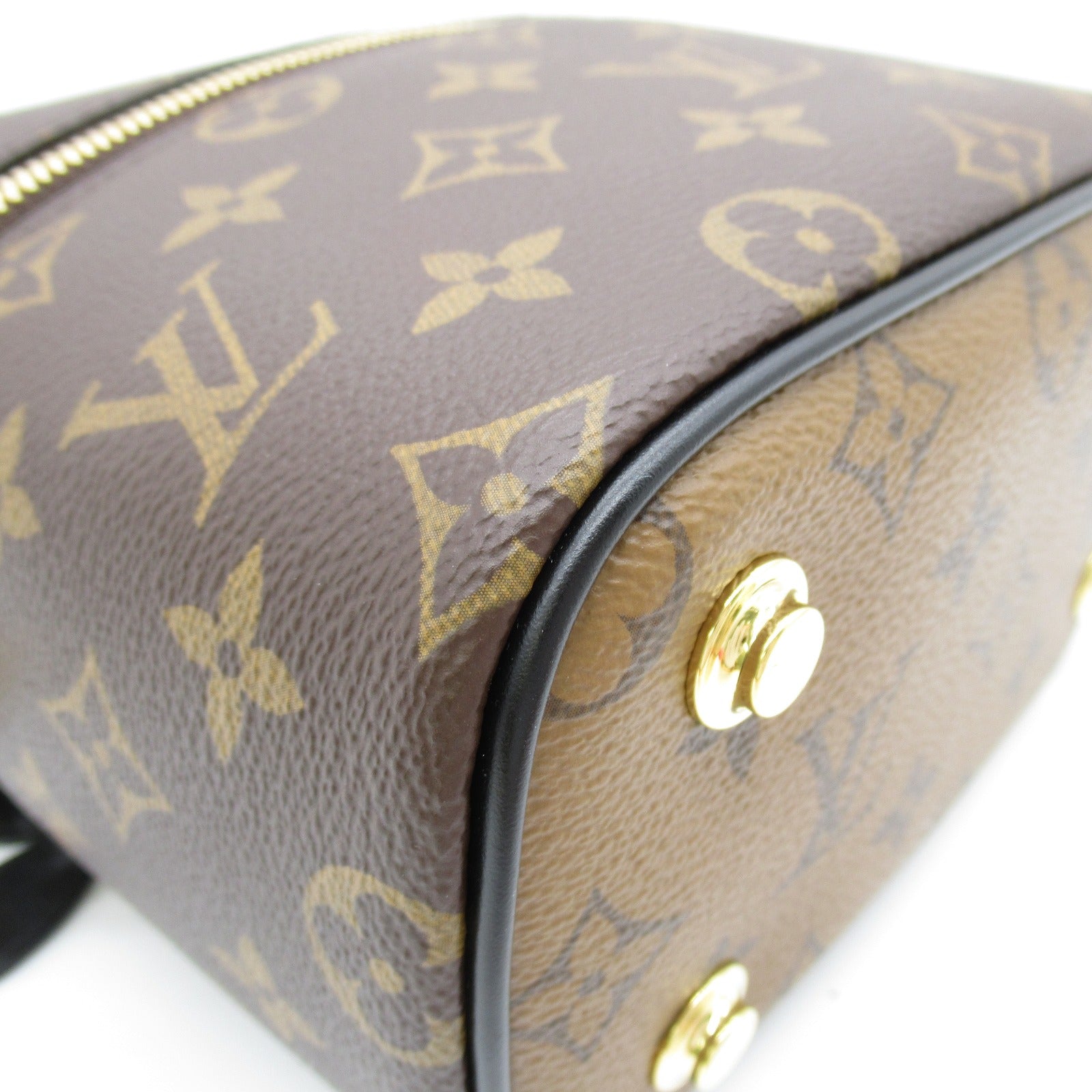 LOUIS VUITTON Monogram Reverse Vanity PM手挽肩背兩用袋啡色