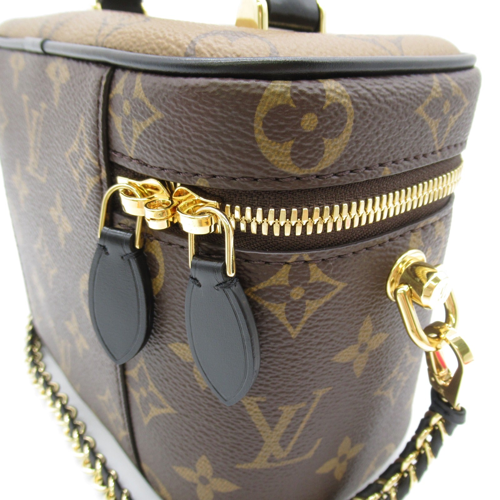 LOUIS VUITTON Monogram Reverse Vanity PM手挽肩背兩用袋啡色