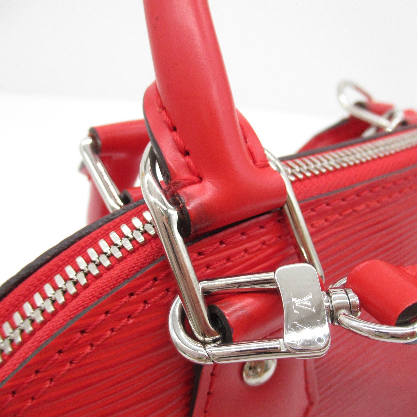 LOUIS VUITTON Epi Alma BB 2 Way Shoulder Bag銀扣手挽肩背兩用袋紅色