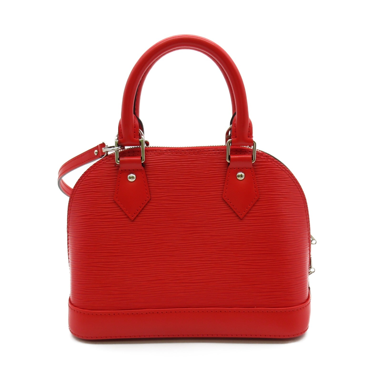 LOUIS VUITTON Epi Alma BB 2 Way Shoulder Bag銀扣手挽肩背兩用袋紅色