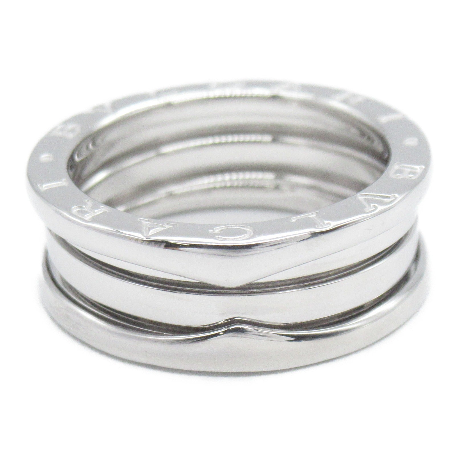 BVLGARI 18K白金B-zero1戒指US#7.25/BVLGARI#56銀色