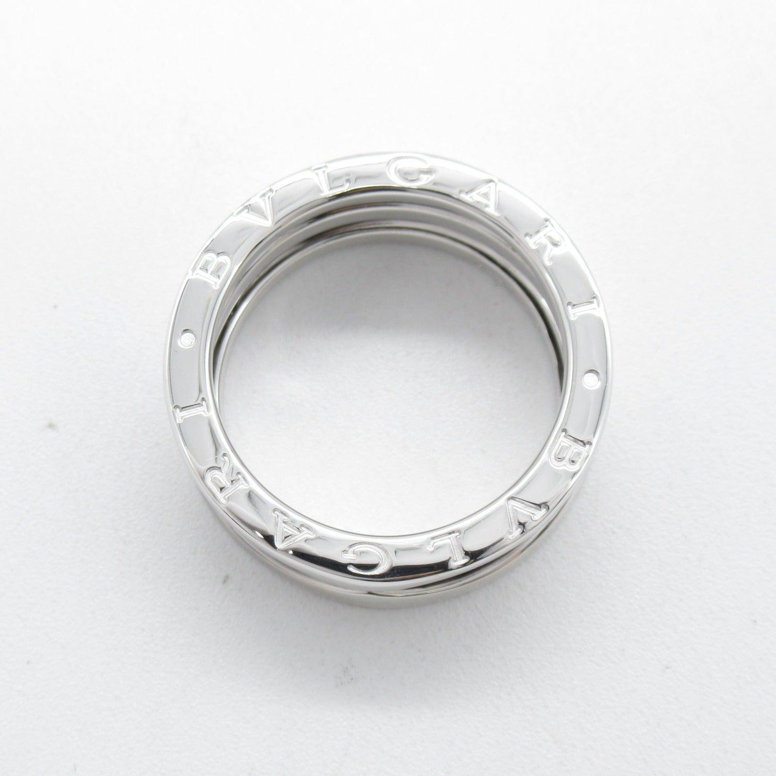 BVLGARI 18K白金B-zero1戒指US#7.25/BVLGARI#56銀色