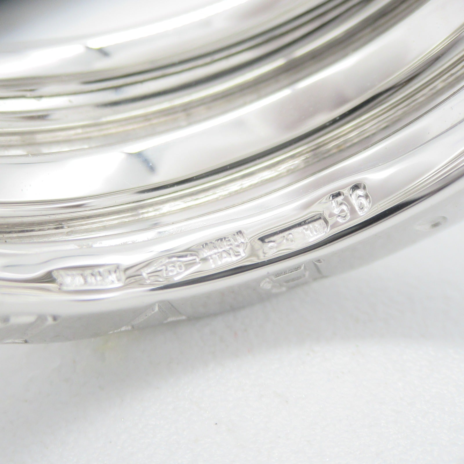 BVLGARI 18K白金B-zero1戒指US#7.25/BVLGARI#56銀色
