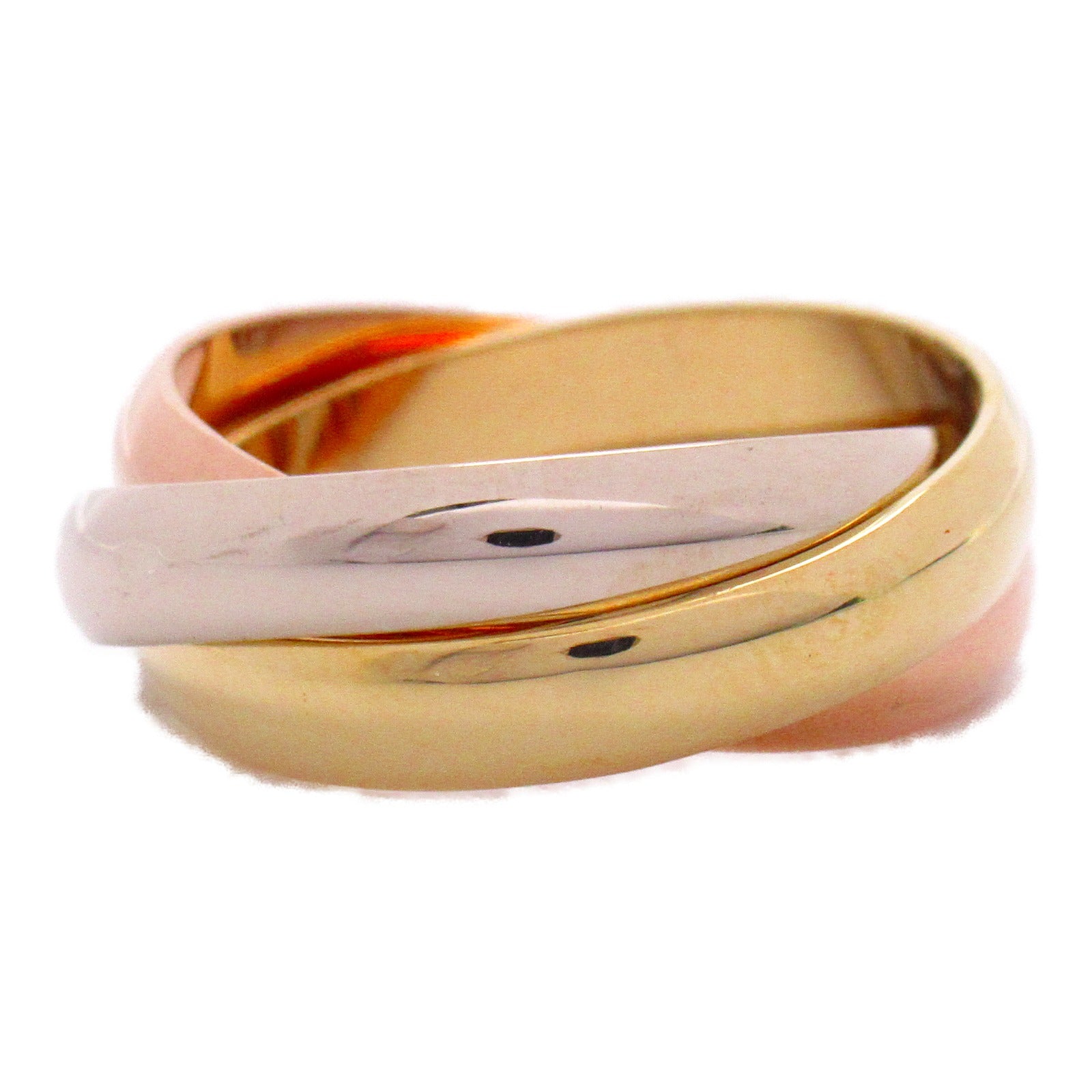 CARTIER 18K白金/黃金/玫瑰金Trinity Ring戒指Cartier#51/US#5.75