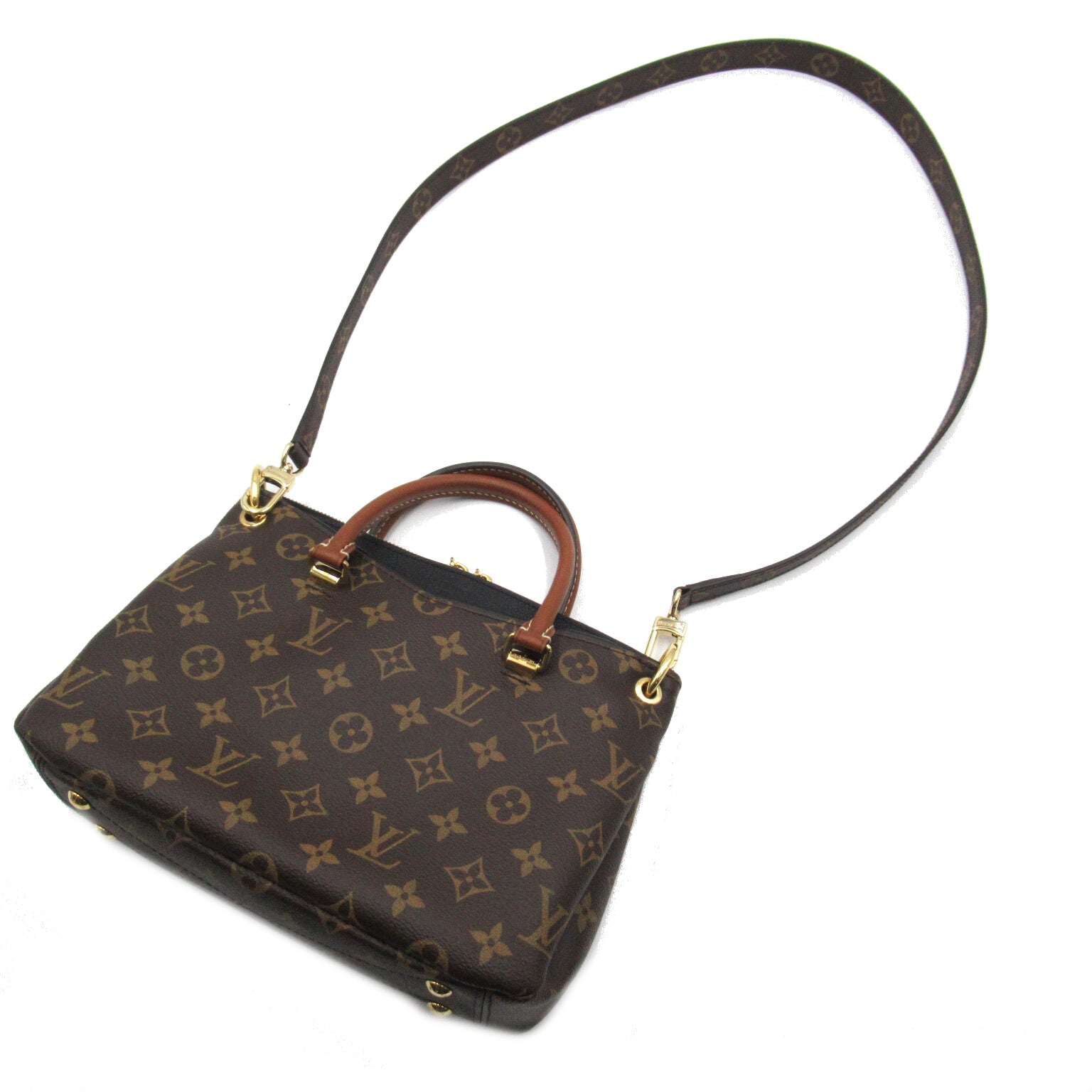 LOUIS VUITTON Monogram Pallas BB手挽肩背兩用袋啡色