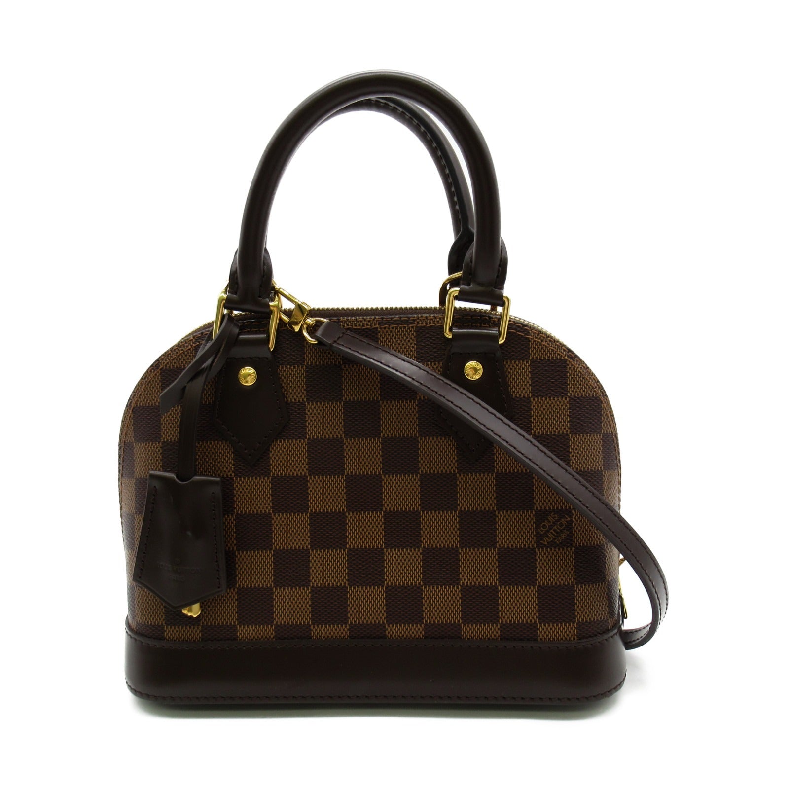 LOUIS VUITTON Damier Alma BB手挽肩背兩用袋啡色