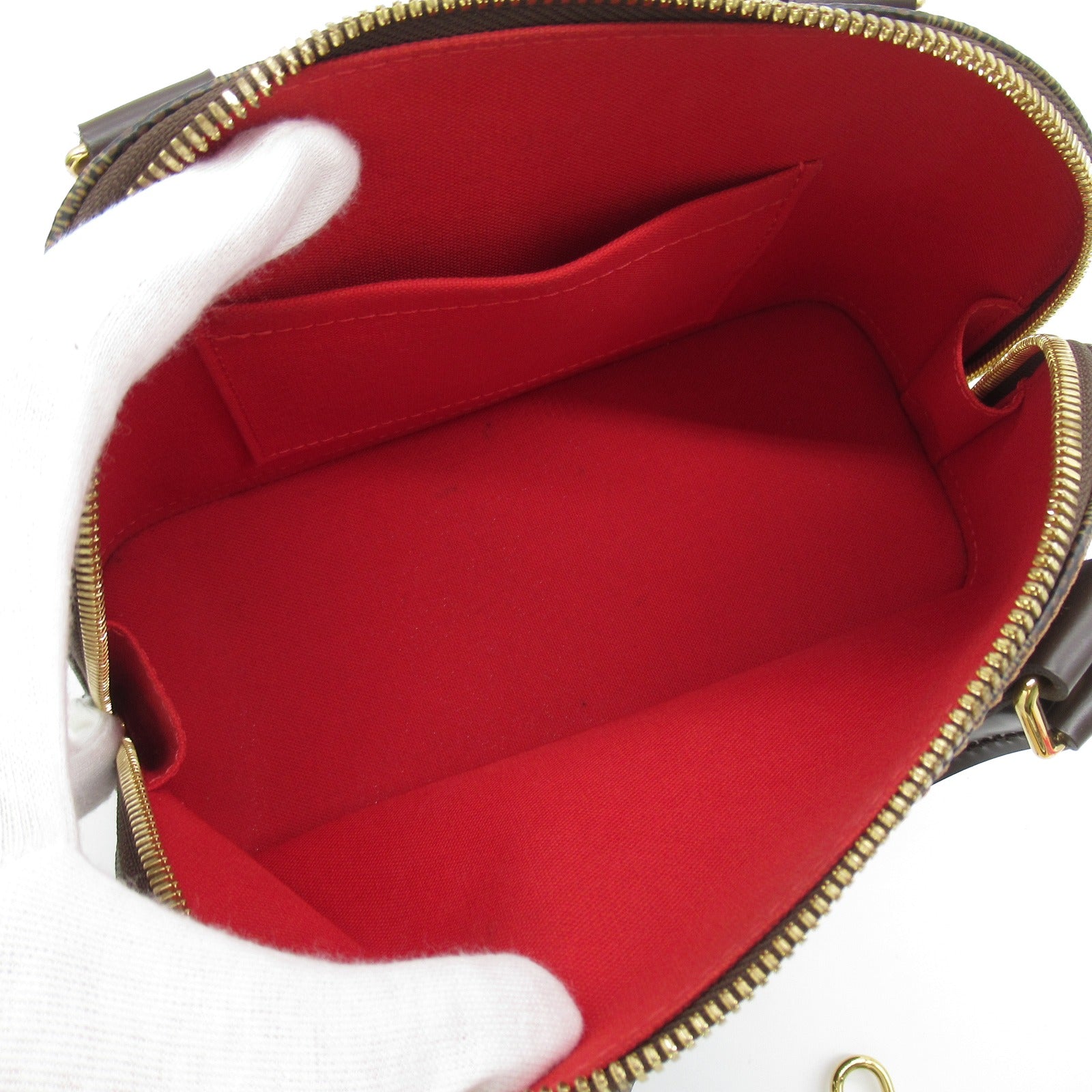 LOUIS VUITTON Damier Alma BB手挽肩背兩用袋啡色