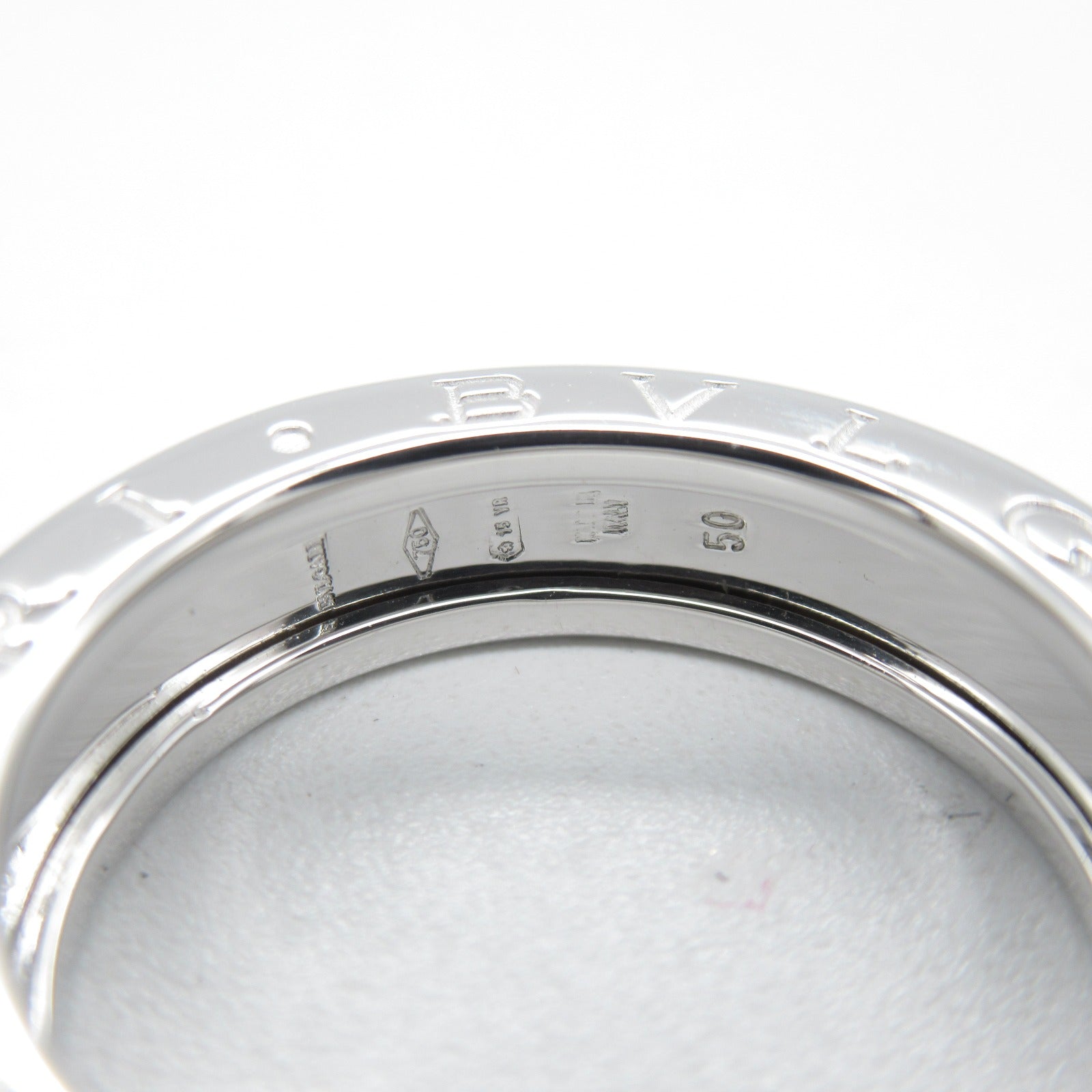 BVLGARI 【激減優惠】18K白金B-zero1 One-Band戒指US#5.25/BVLGARI#50銀色