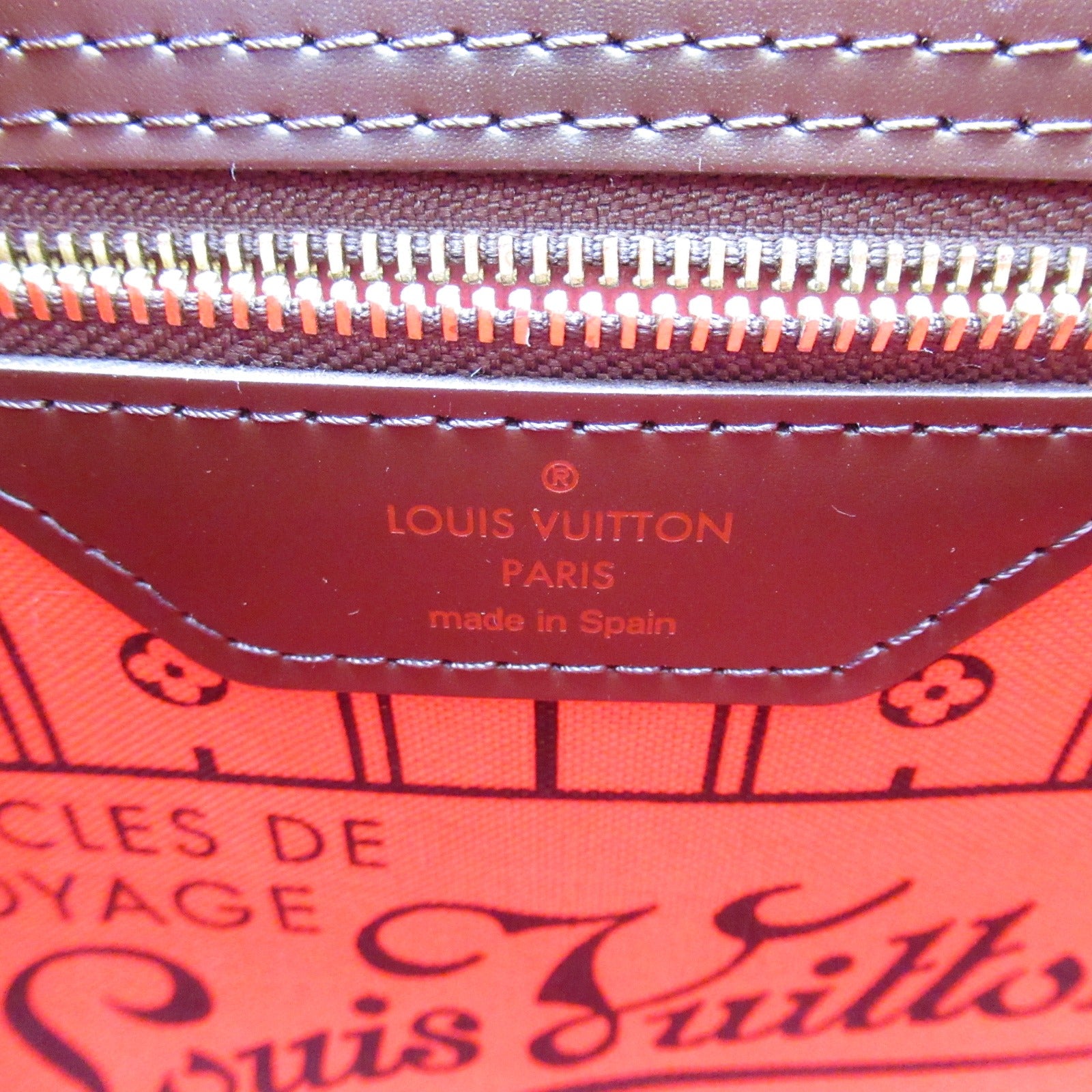 LOUIS VUITTON Damier Neverfull MM手挽袋/肩背袋啡色