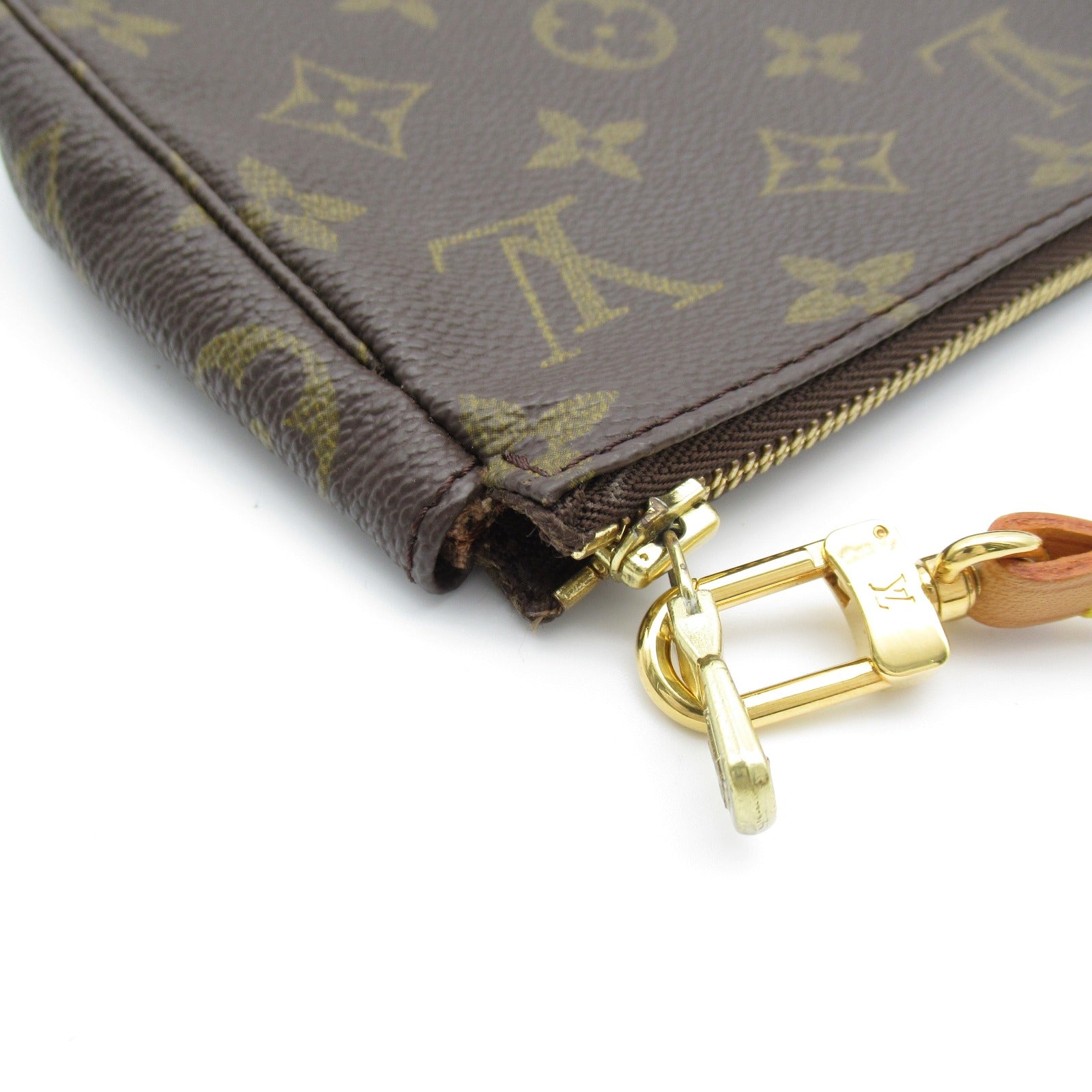 LOUIS VUITTON 【激減優惠】Monogram Pochette Accessoires手挽袋啡色