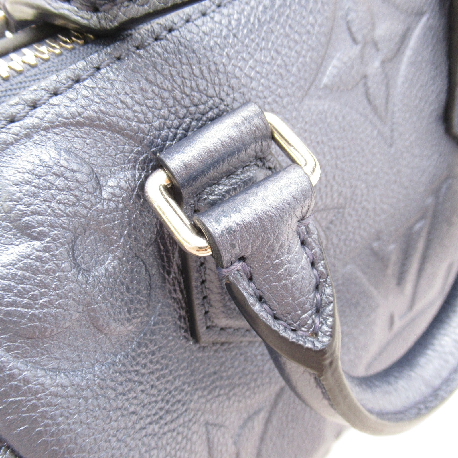 LOUIS VUITTON Monogram EmpreinteSpeedy Bandouliere 20手挽肩背兩用袋藍色