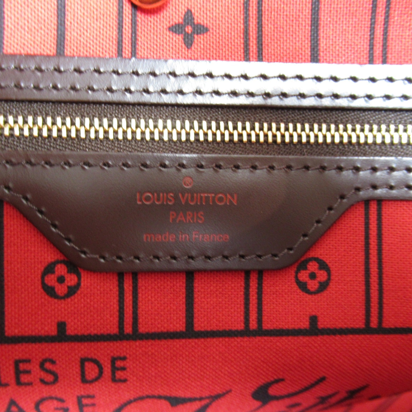 LOUIS VUITTON Damier Neverfull MM手挽袋/肩背袋啡色