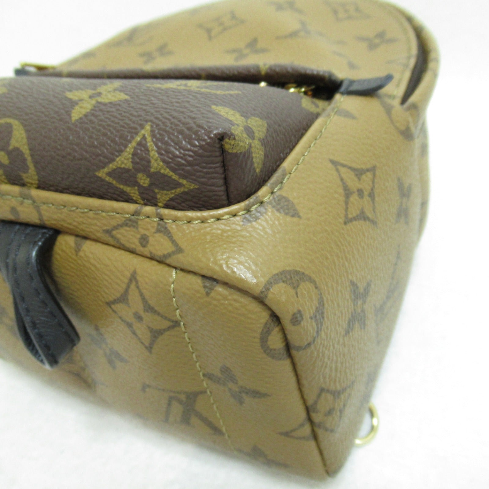 LOUIS VUITTON Monogram Reverse Palm Springs Mini背包啡色