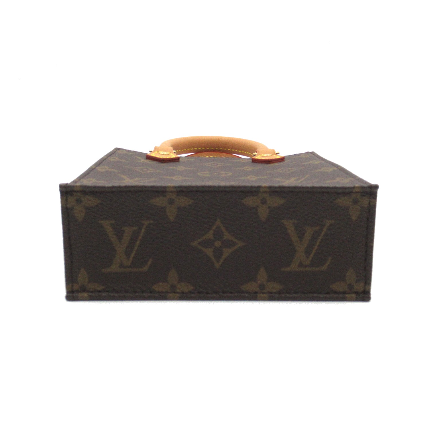LOUIS VUITTON Monogram Petit Sac Plat手挽肩背兩用袋啡色