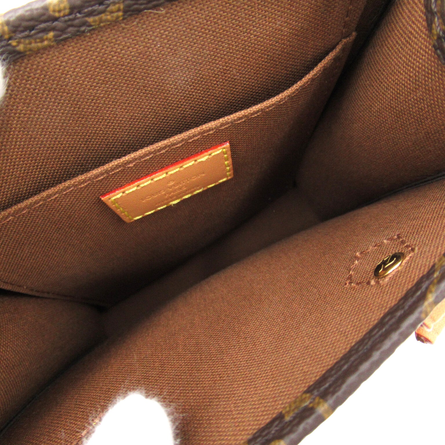 LOUIS VUITTON Monogram Petit Sac Plat手挽肩背兩用袋啡色
