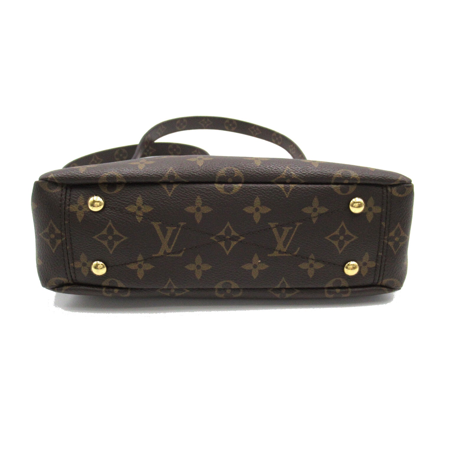 LOUIS VUITTON Monogram Pallas BB金扣手挽肩背兩用袋啡色/紅色