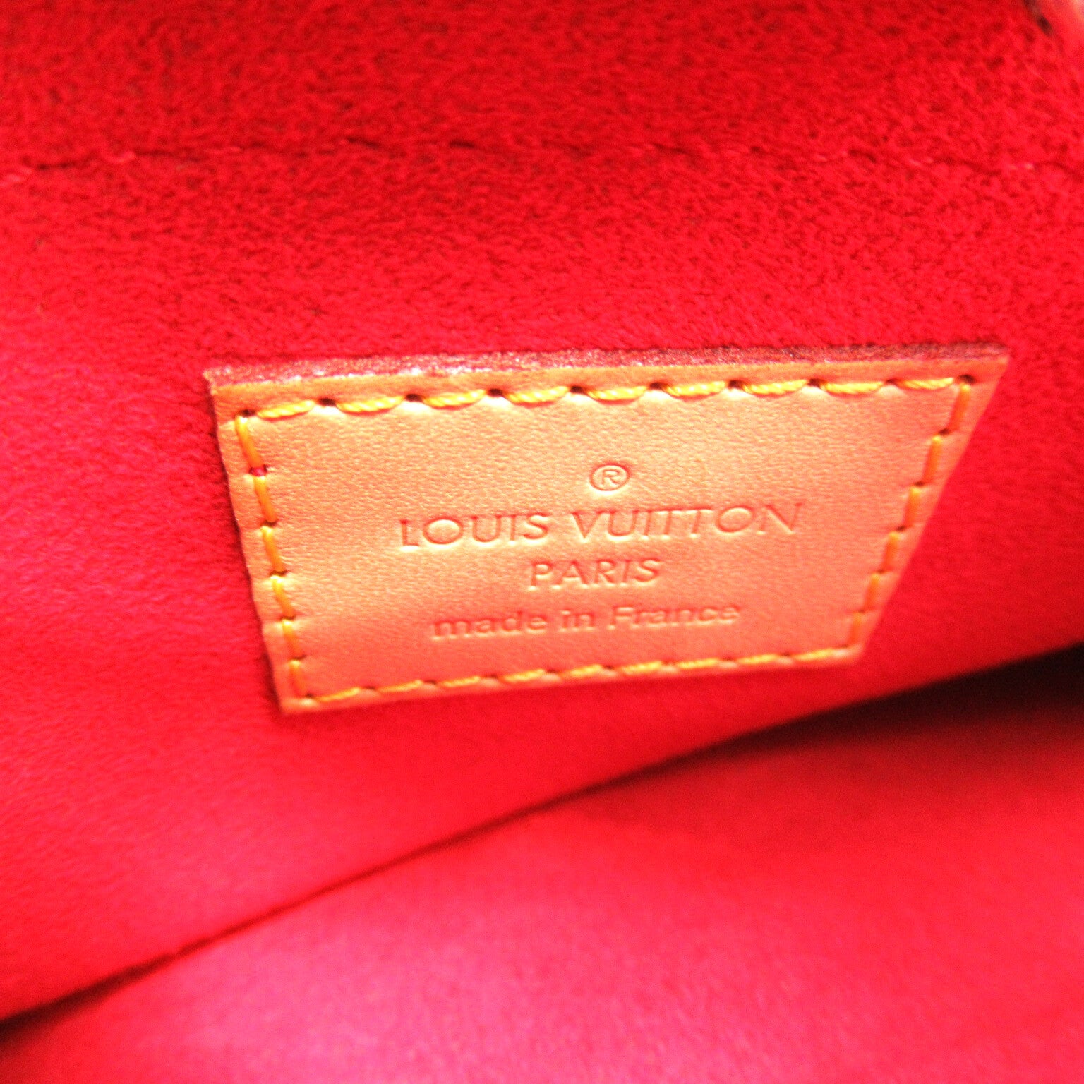 LOUIS VUITTON Monogram Pallas BB金扣手挽肩背兩用袋啡色/紅色