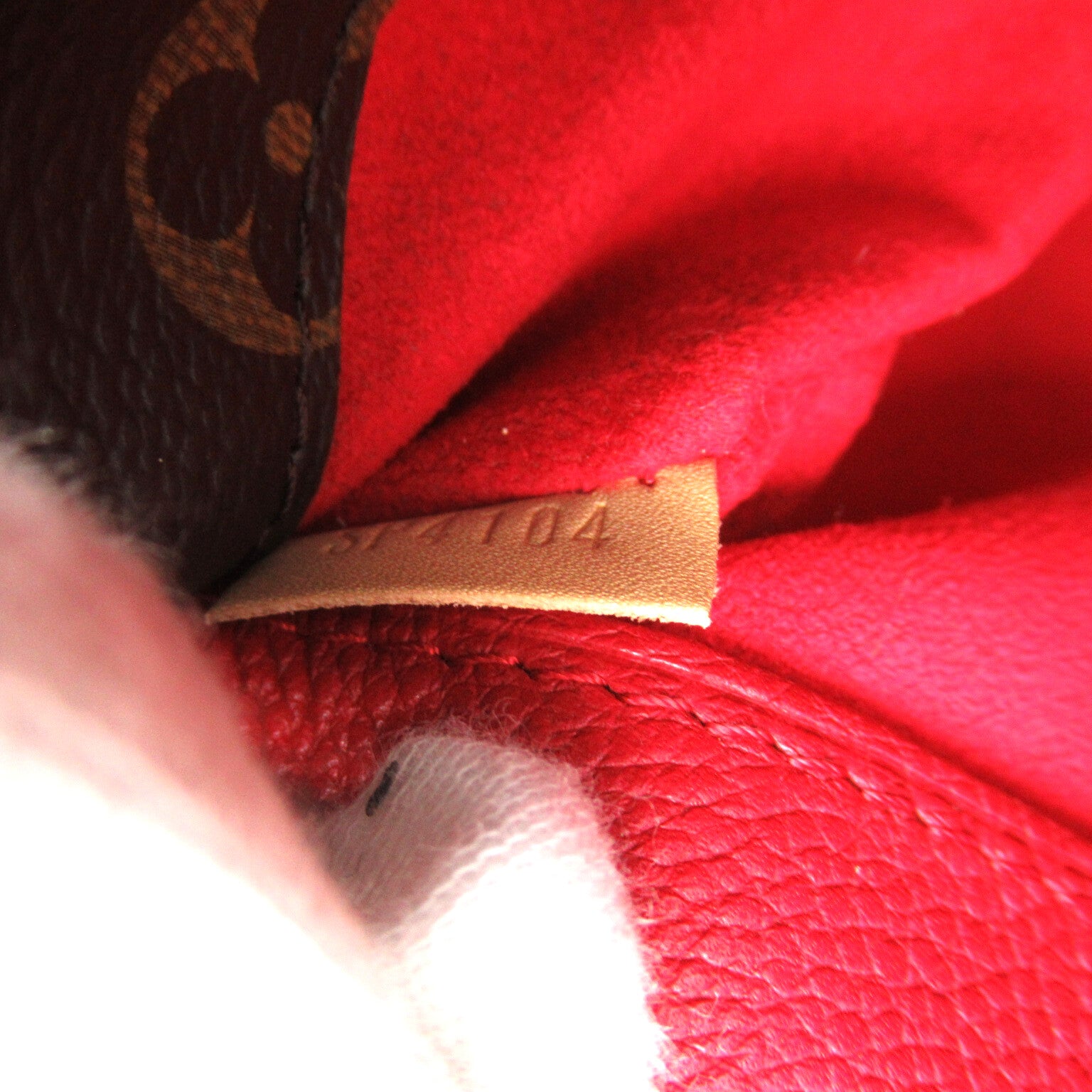 LOUIS VUITTON Monogram Pallas BB金扣手挽肩背兩用袋啡色/紅色