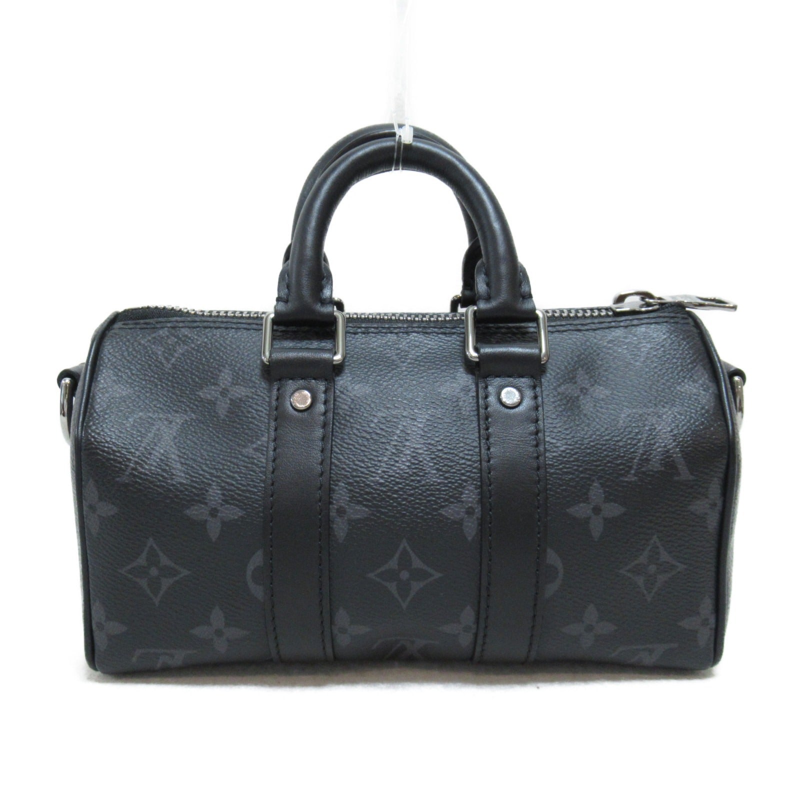 LOUIS VUITTON Monogram Eclipse Keepall XS手挽肩背兩用袋灰色