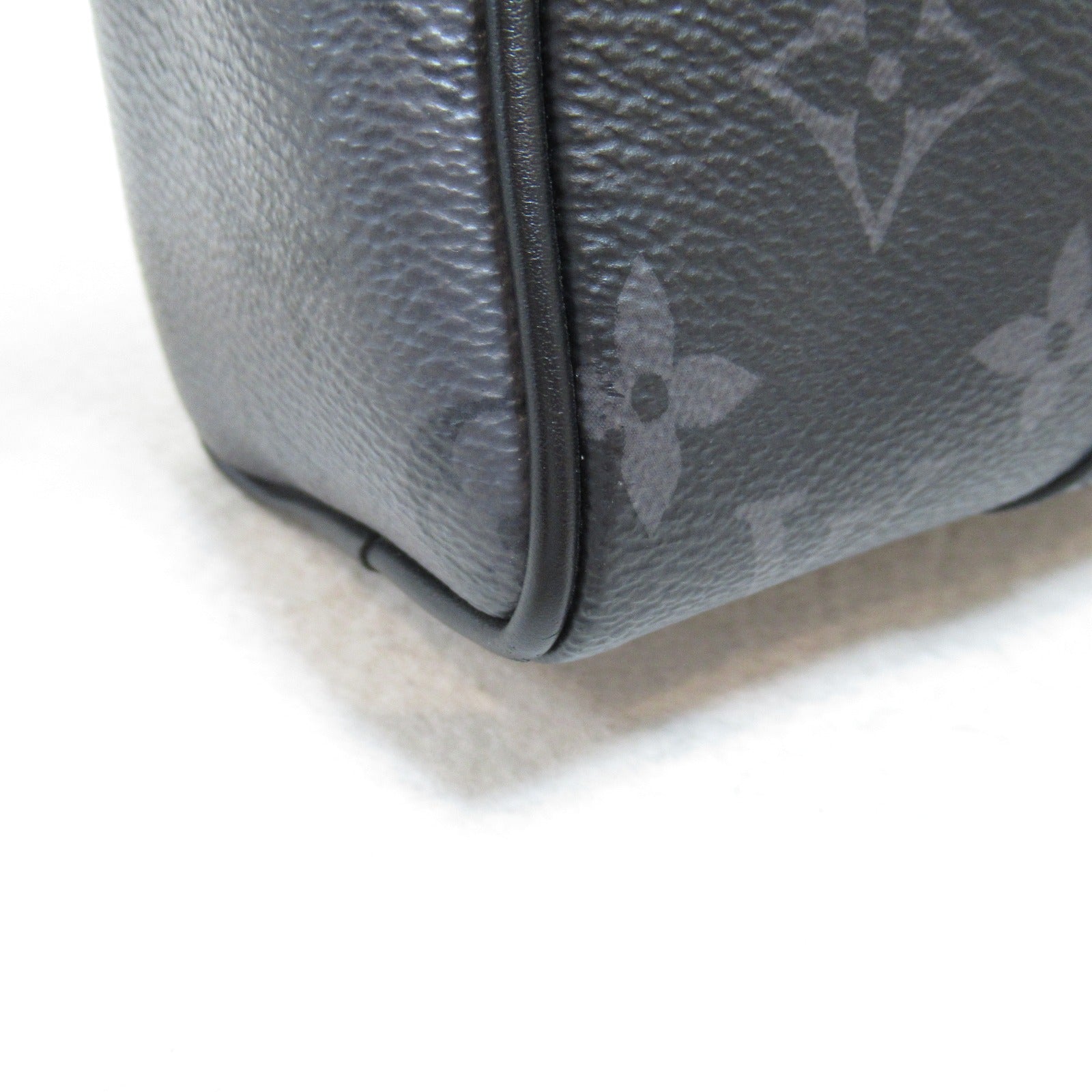LOUIS VUITTON Monogram Eclipse Keepall XS手挽肩背兩用袋灰色