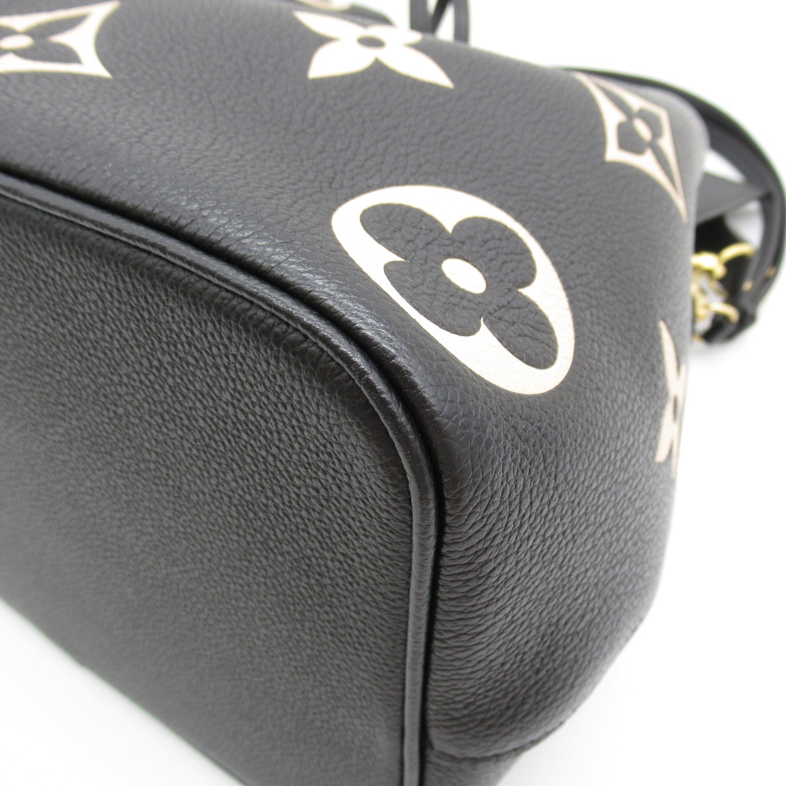 LOUIS VUITTON Monogram Empreinte NeoNoe MM Bicolor金扣手挽肩背兩用袋黑色