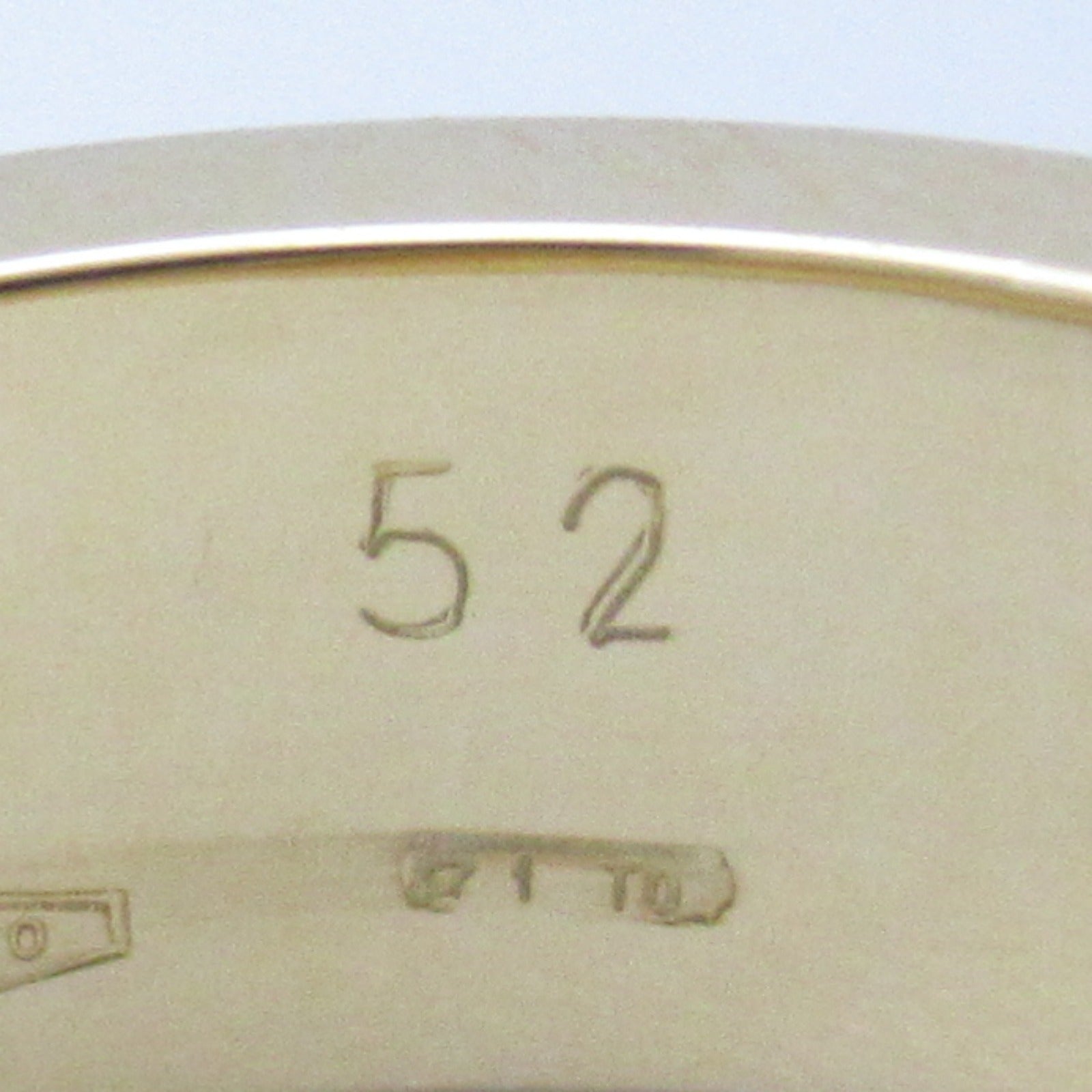 CARTIER 18K黃金Love Ring戒指US＃6/Cartier#52金色