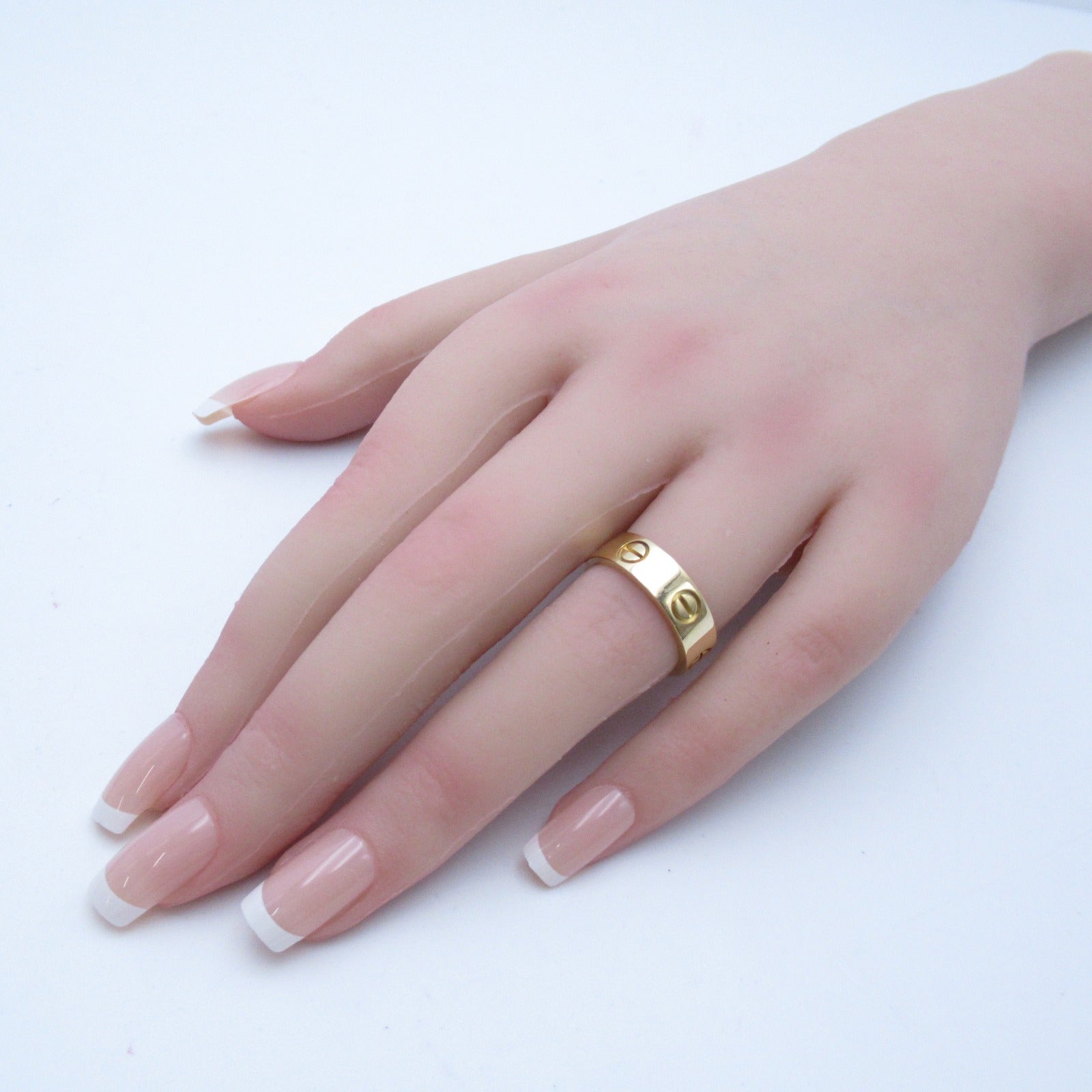 CARTIER 18K黃金Love Ring戒指US＃6/Cartier#52金色