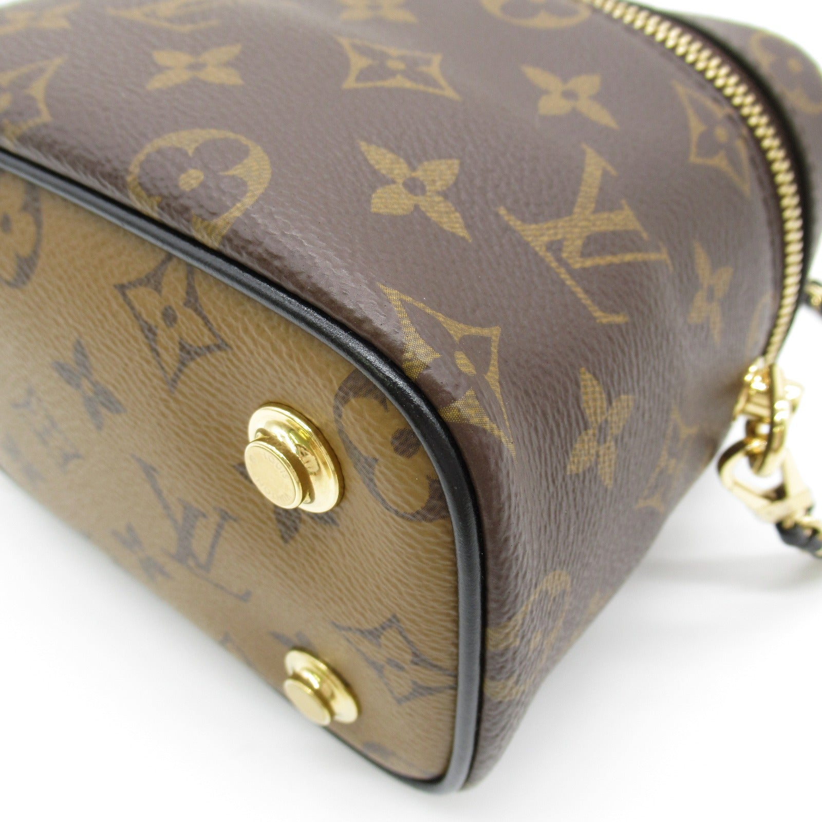 LOUIS VUITTON Monogram Reverse Vanity NV PM手挽肩背兩用袋啡色