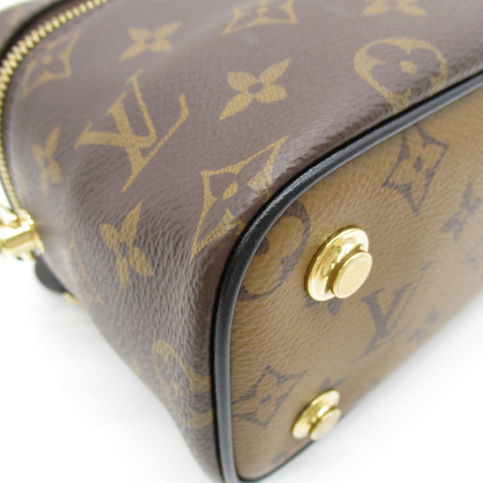 LOUIS VUITTON Monogram Reverse Vanity NV PM手挽肩背兩用袋啡色