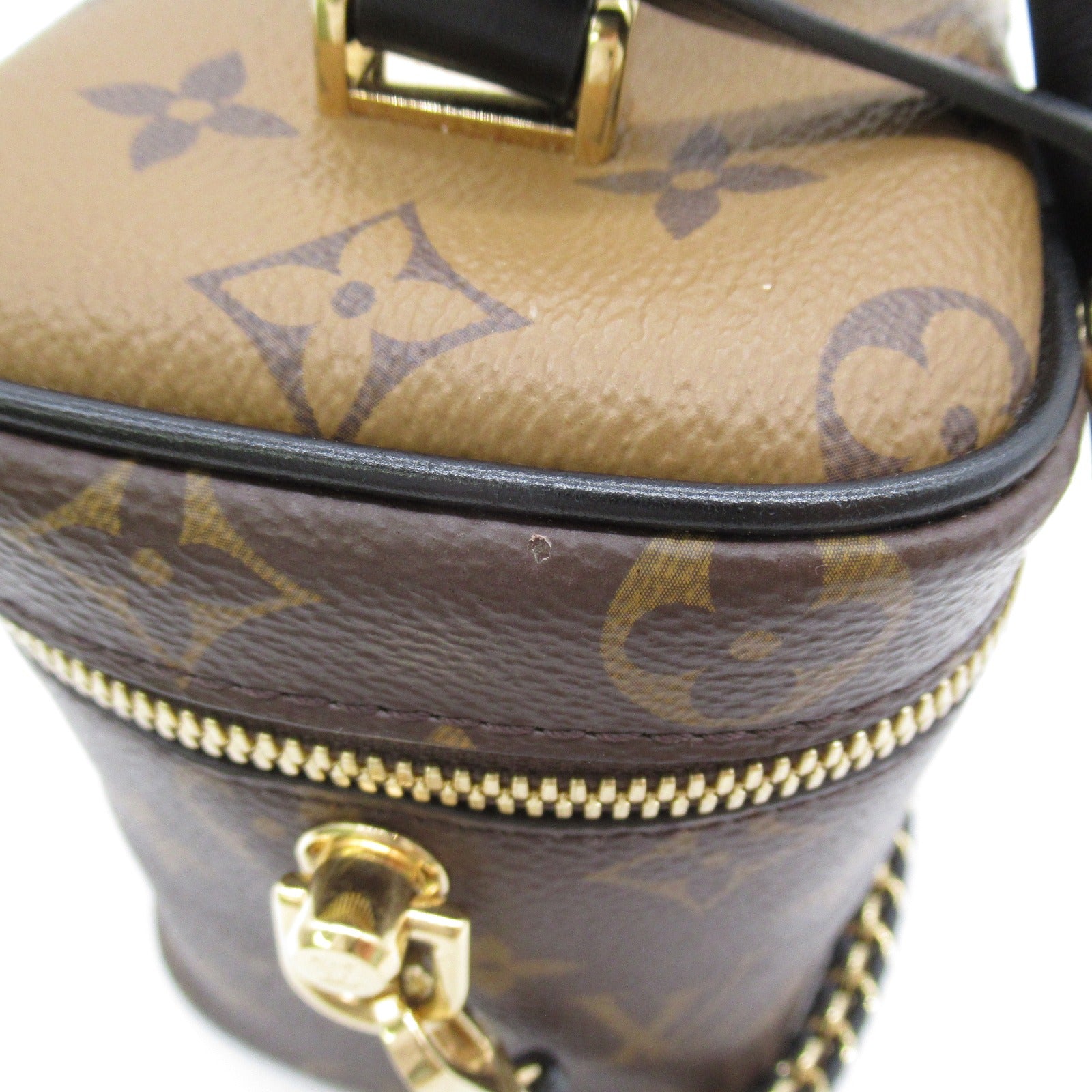 LOUIS VUITTON Monogram Reverse Vanity NV PM手挽肩背兩用袋啡色