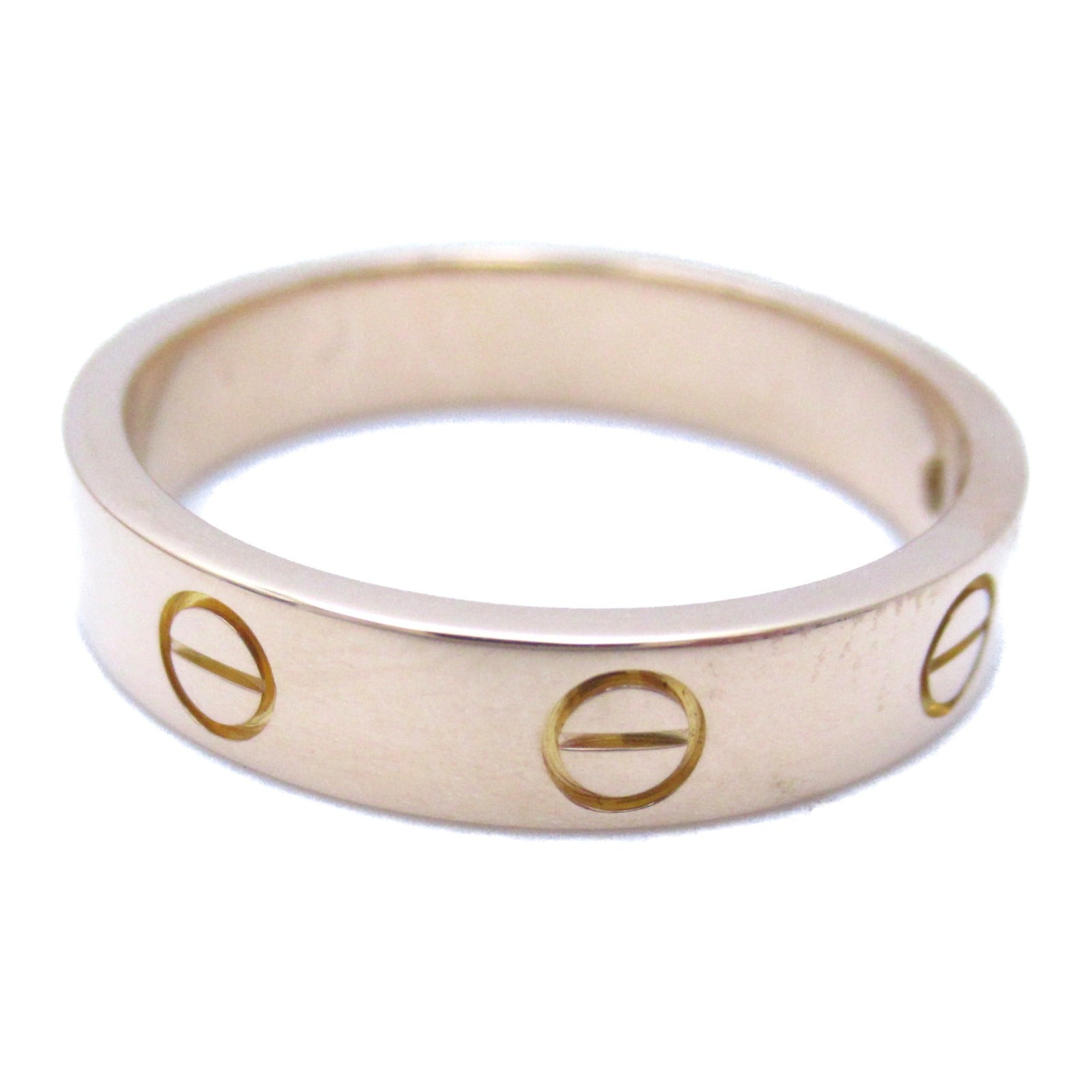 CARTIER 18K玫瑰金Love Ring 1 DMND鑽石戒指US#6.25/Cartier#53粉金色
