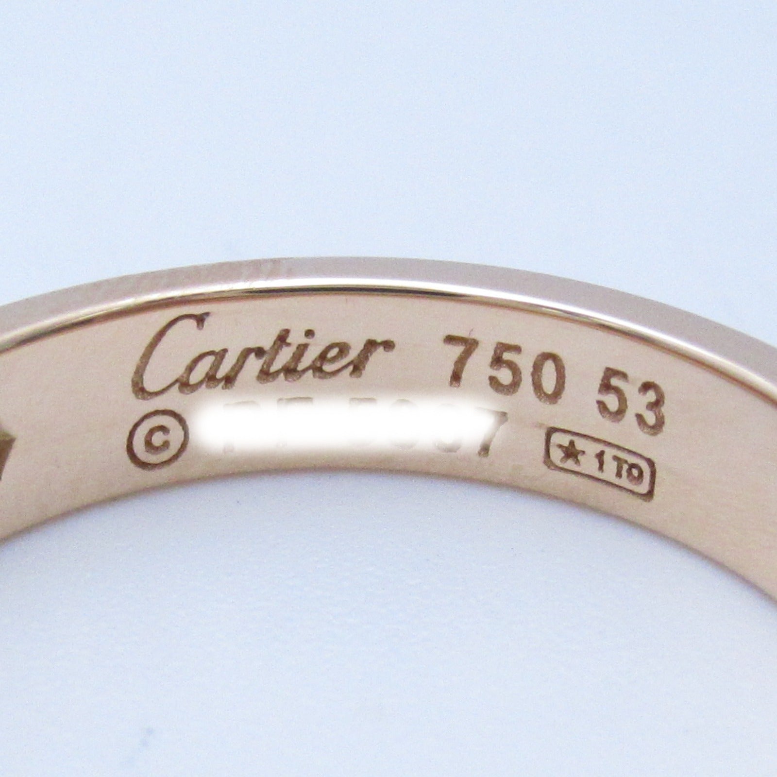 CARTIER 18K玫瑰金Love Ring 1 DMND鑽石戒指US#6.25/Cartier#53粉金色