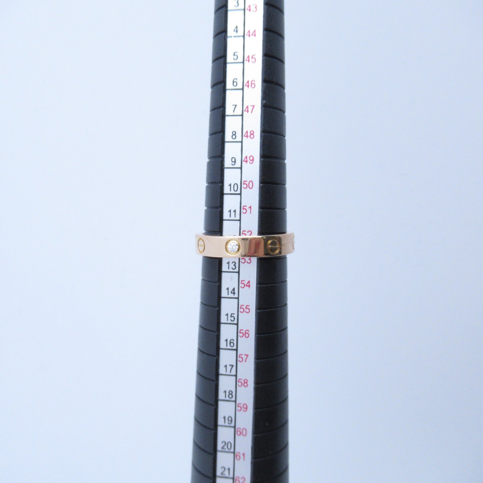 CARTIER 18K玫瑰金Love Ring 1 DMND鑽石戒指US#6.25/Cartier#53粉金色