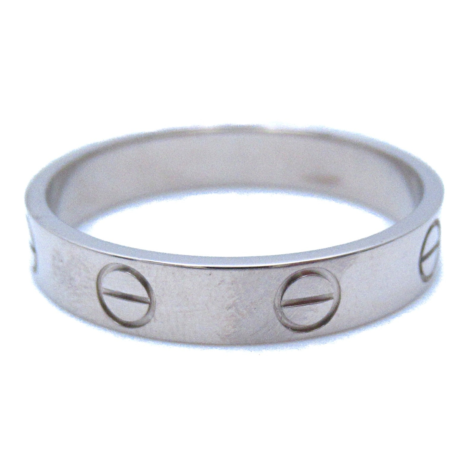 CARTIER 【激減優惠】18K白金Mini Love Ring戒指US#7.25/Cartier#55銀色
