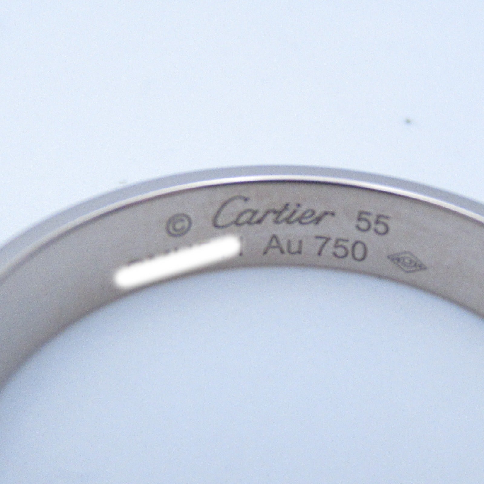 CARTIER 【激減優惠】18K白金Mini Love Ring戒指US#7.25/Cartier#55銀色