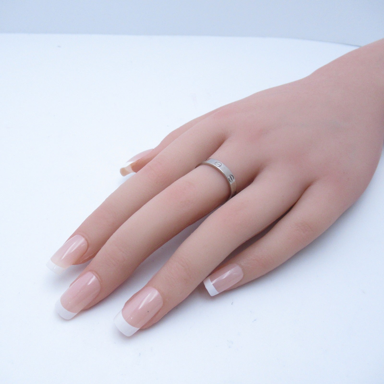 CARTIER 【激減優惠】18K白金Mini Love Ring戒指US#7.25/Cartier#55銀色