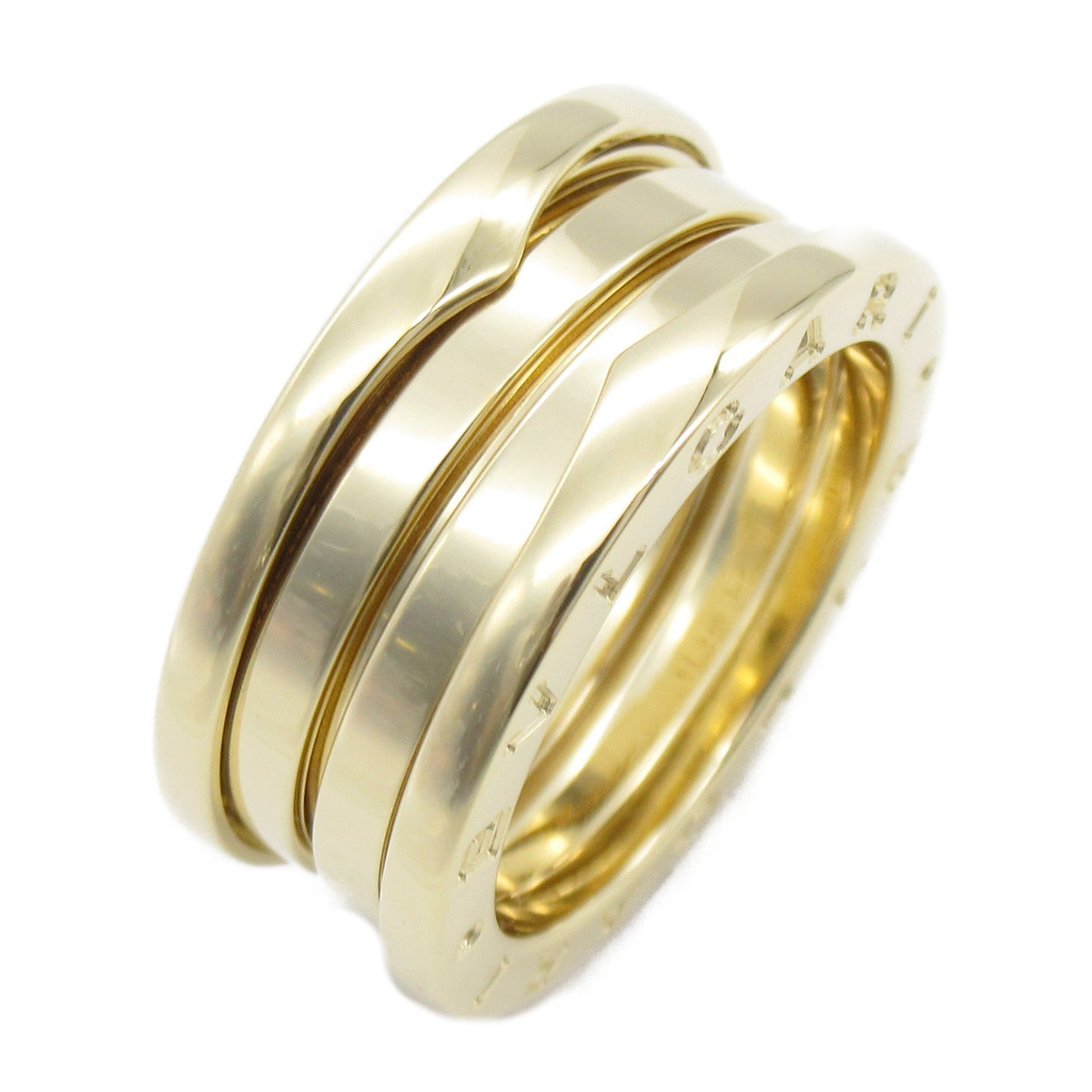 BVLGARI 18K黃金B-zero1 Three-Band戒指US#6.25/BVLGARI#53金色