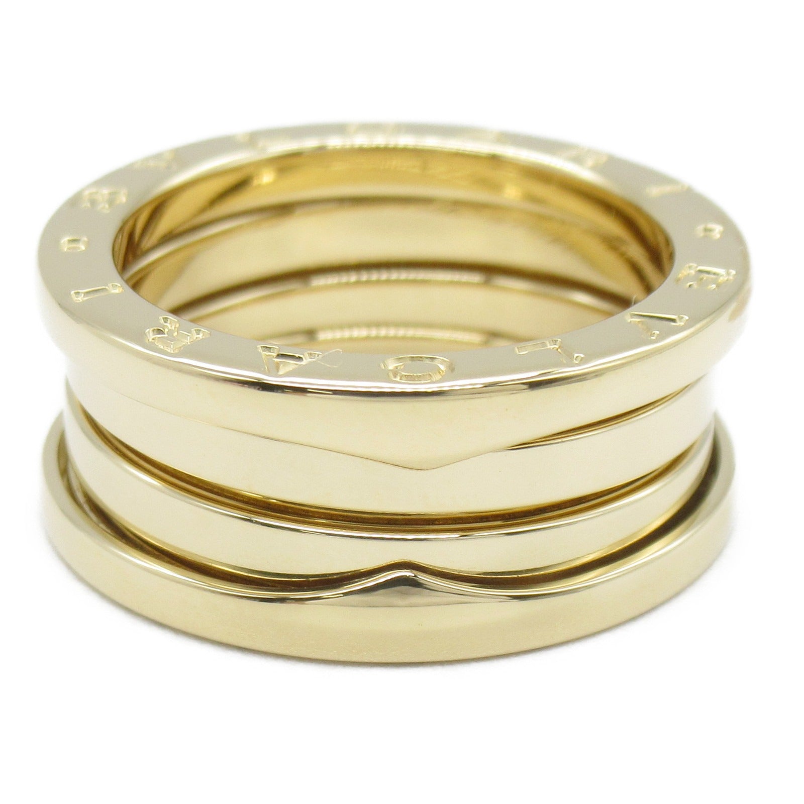 BVLGARI 18K黃金B-zero1 Three-Band戒指US#6.25/BVLGARI#53金色