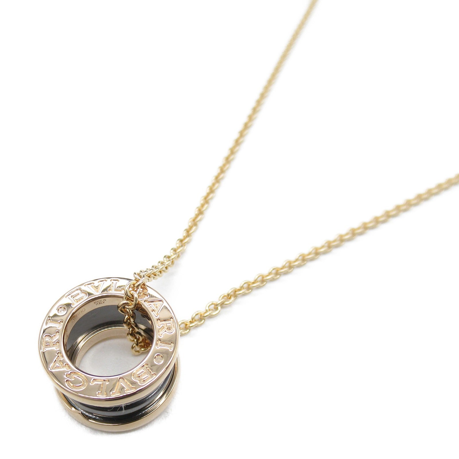 BVLGARI 18K玫瑰金/陶瓷B.zero1 Necklace項鍊