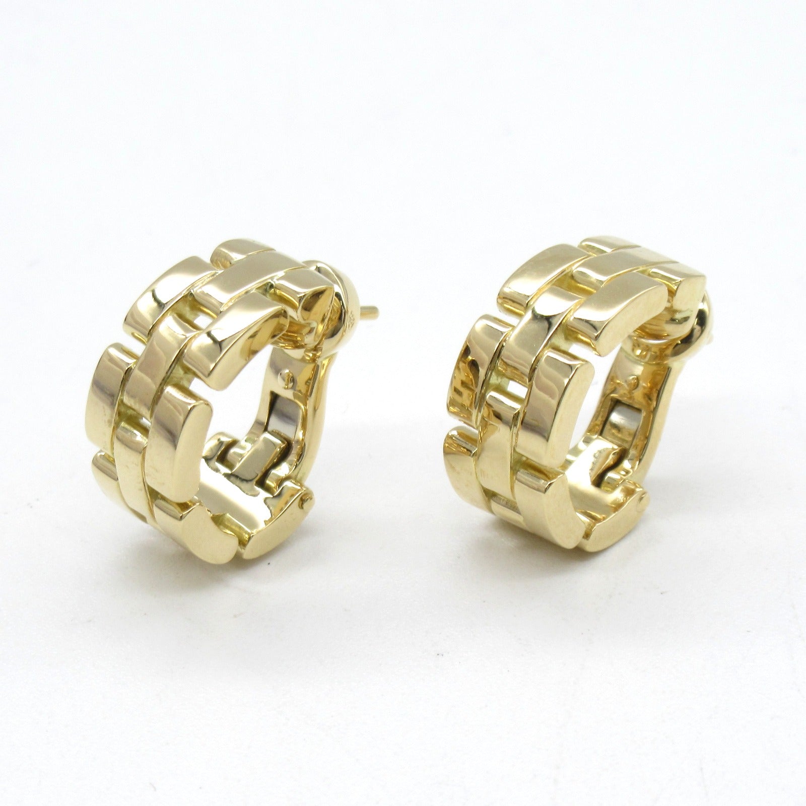 CARTIER 18K黃金Maillon Panthere Earrings耳環