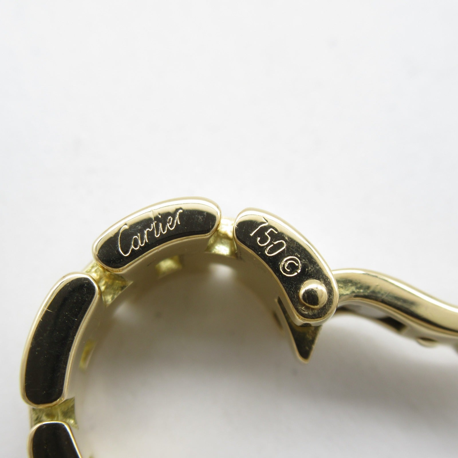 CARTIER 18K黃金Maillon Panthere Earrings耳環