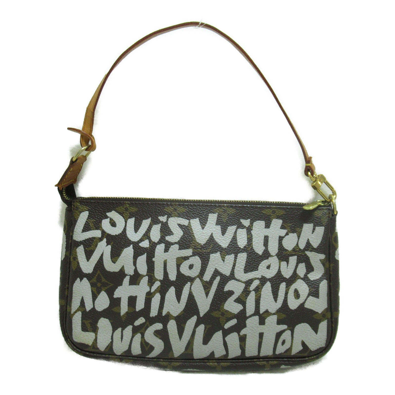 LOUIS VUITTON Monogram Grafitti Pochette Accessory手挽袋啡色