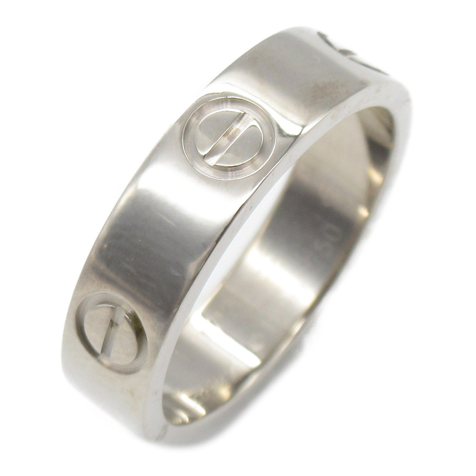 CARTIER 18K白金Love Ring戒指US#7/Cartier#55銀色