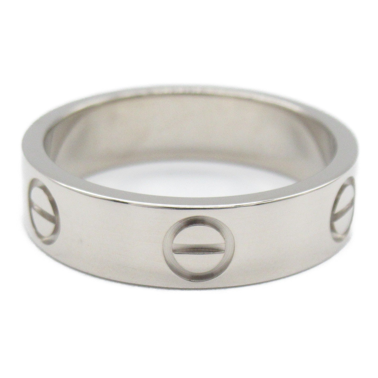 CARTIER 18K白金Love Ring戒指US#7/Cartier#55銀色