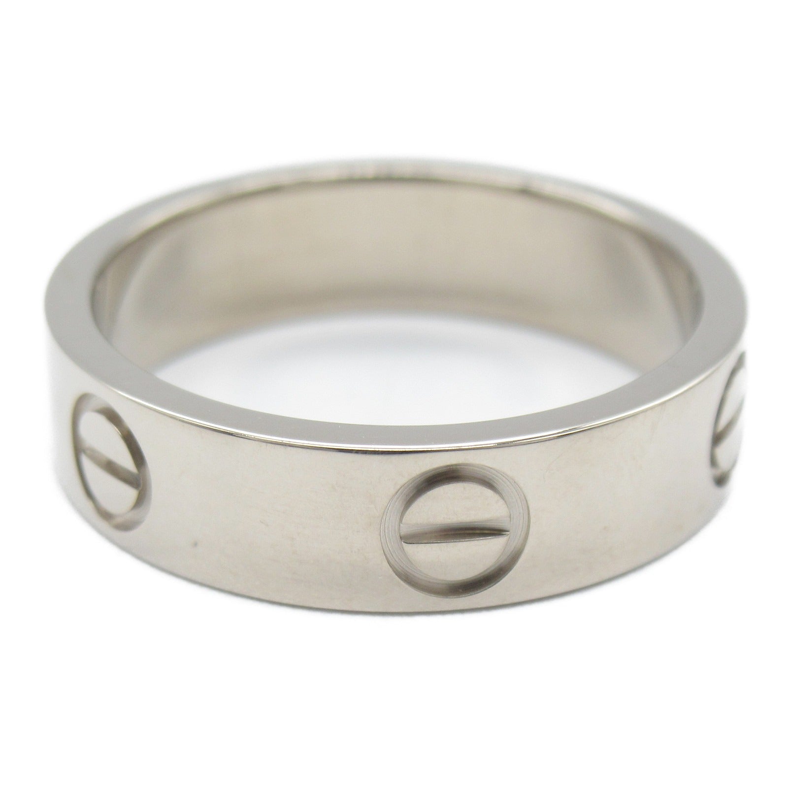 CARTIER 18K白金Love Ring戒指US#7/Cartier#55銀色