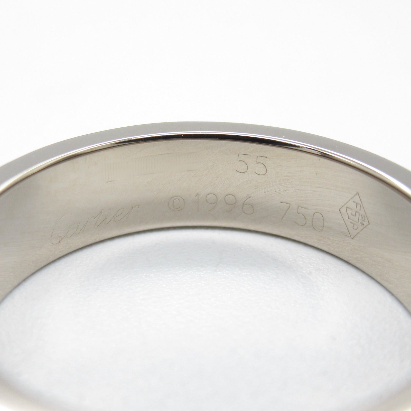 CARTIER 18K白金Love Ring戒指US#7/Cartier#55銀色